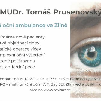 Nová oční ambulance Zlín